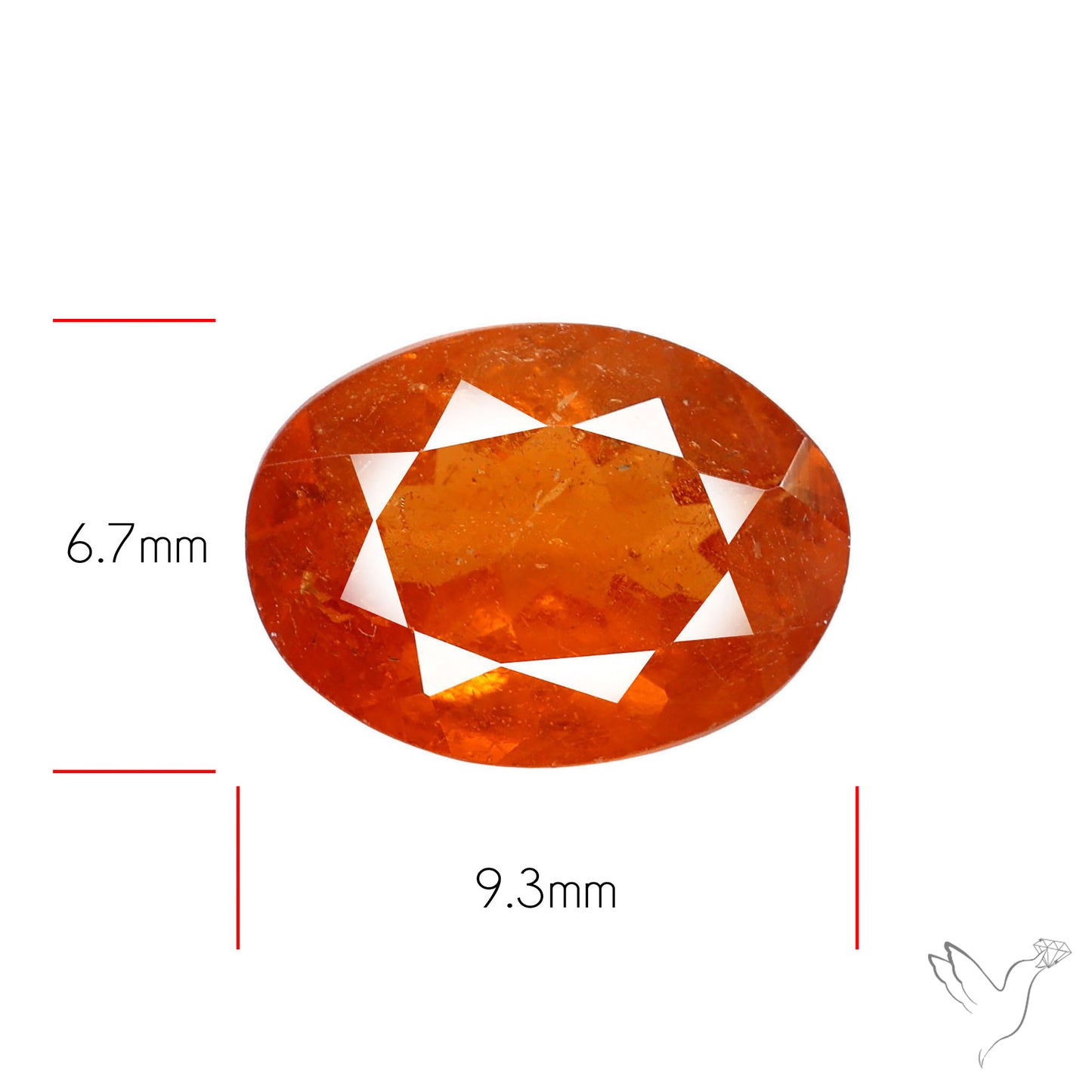 Faceted Spessartite Garnet Rare Orange Garnet Gemstone