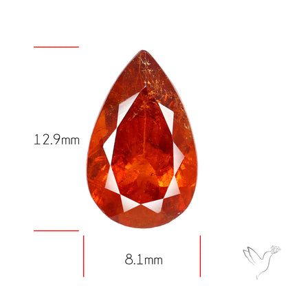 Faceted Spessartite Garnet Rare Orange Garnet Gemstone