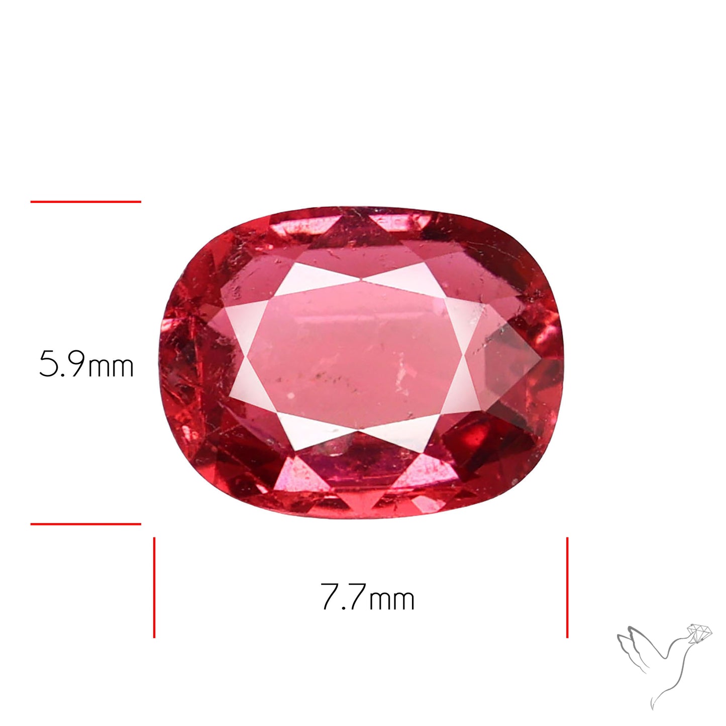 Faceted Rubellite Pink Tourmaline