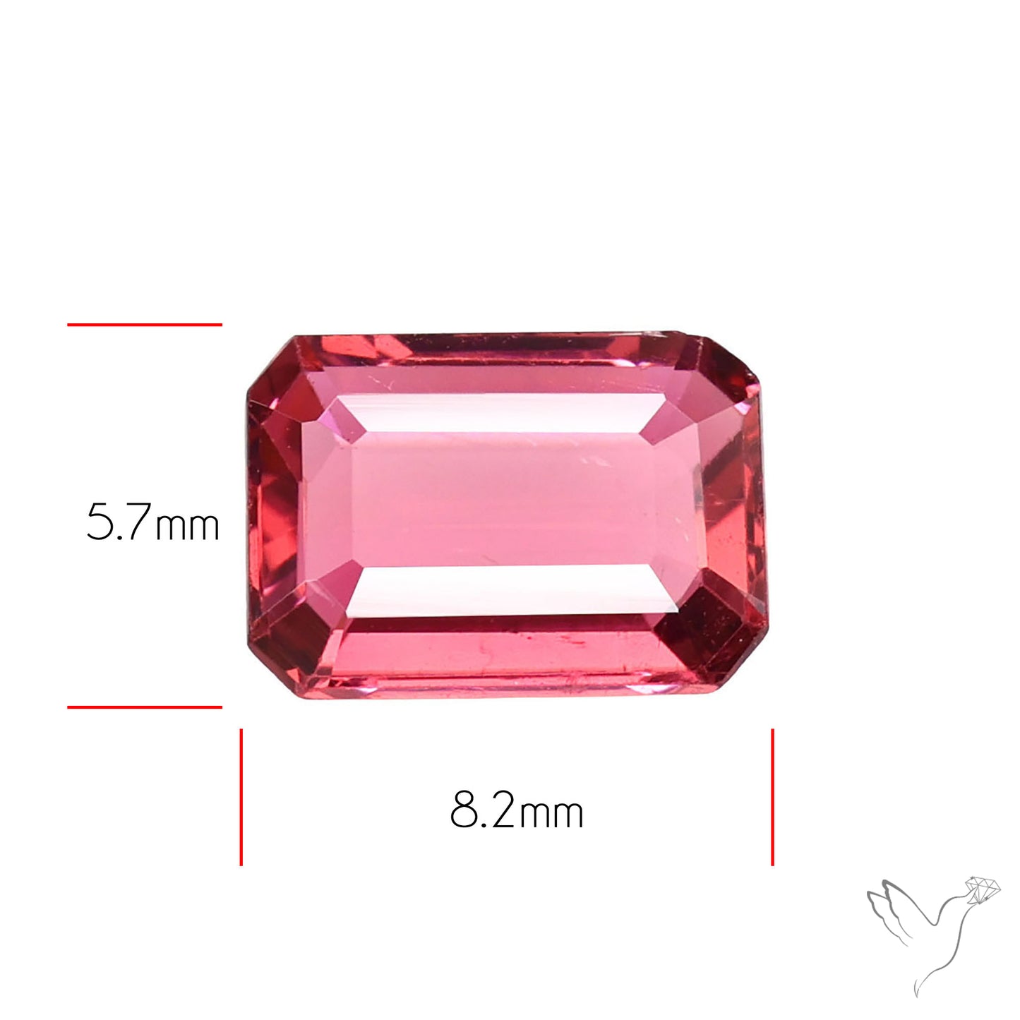 Faceted Rubellite Pink Tourmaline