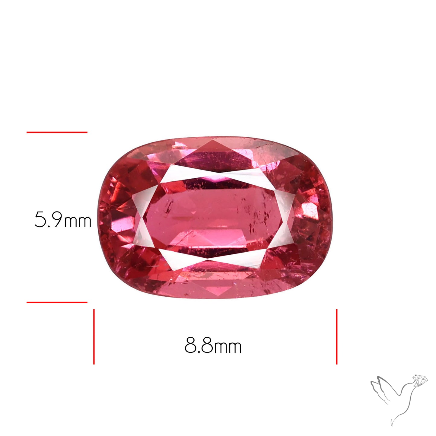Faceted Rubellite Pink Tourmaline