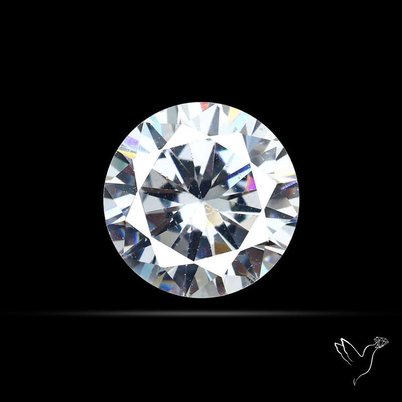 Faceted White Cubic Zirconia