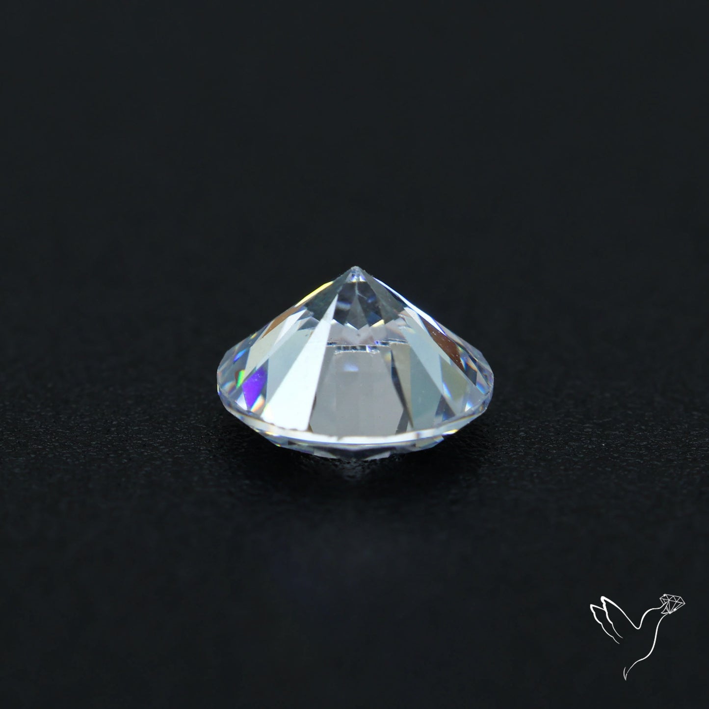 Faceted White Cubic Zirconia