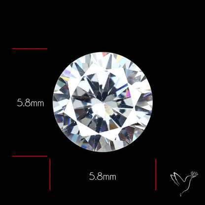 Faceted White Cubic Zirconia