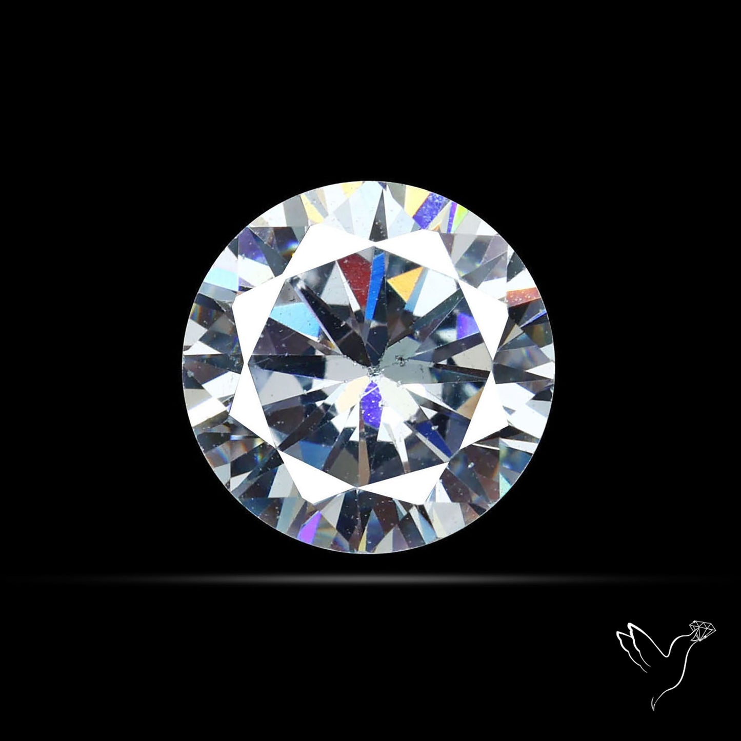 Faceted White Cubic Zirconia
