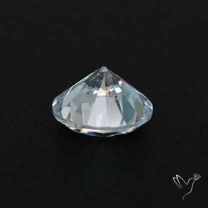 Faceted White Cubic Zirconia