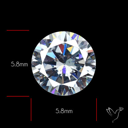 Faceted White Cubic Zirconia
