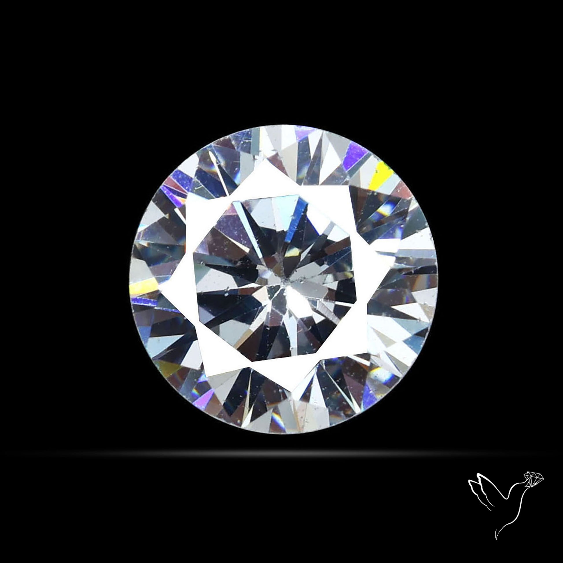 Faceted White Cubic Zirconia