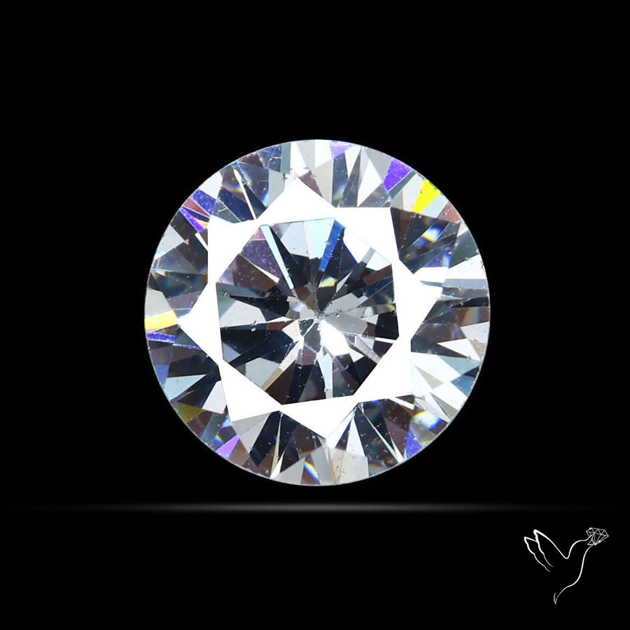 Faceted White Cubic Zirconia