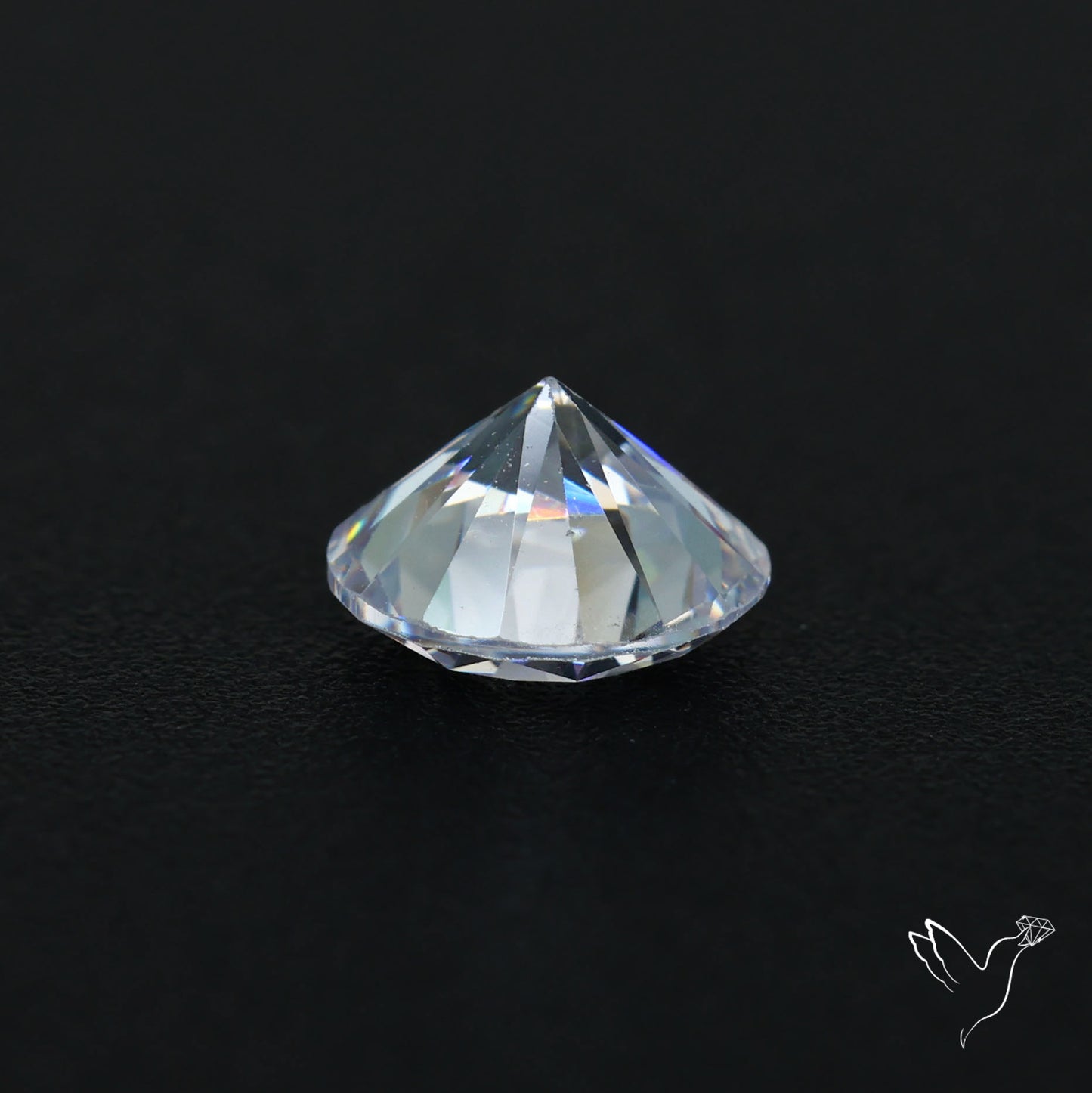 Faceted White Cubic Zirconia