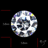 Faceted White Cubic Zirconia