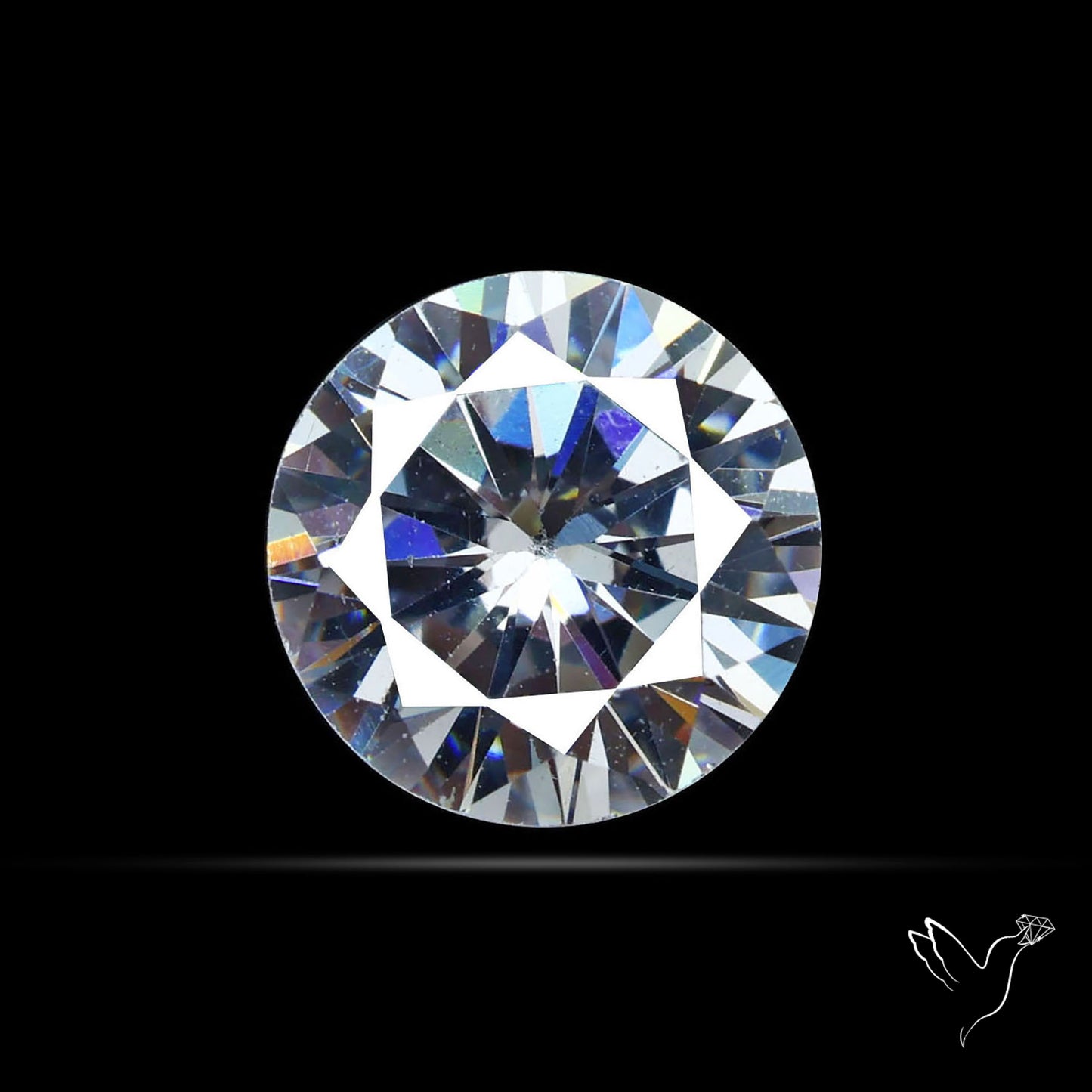 Faceted White Cubic Zirconia