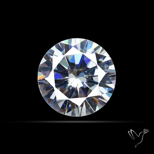 Faceted White Cubic Zirconia