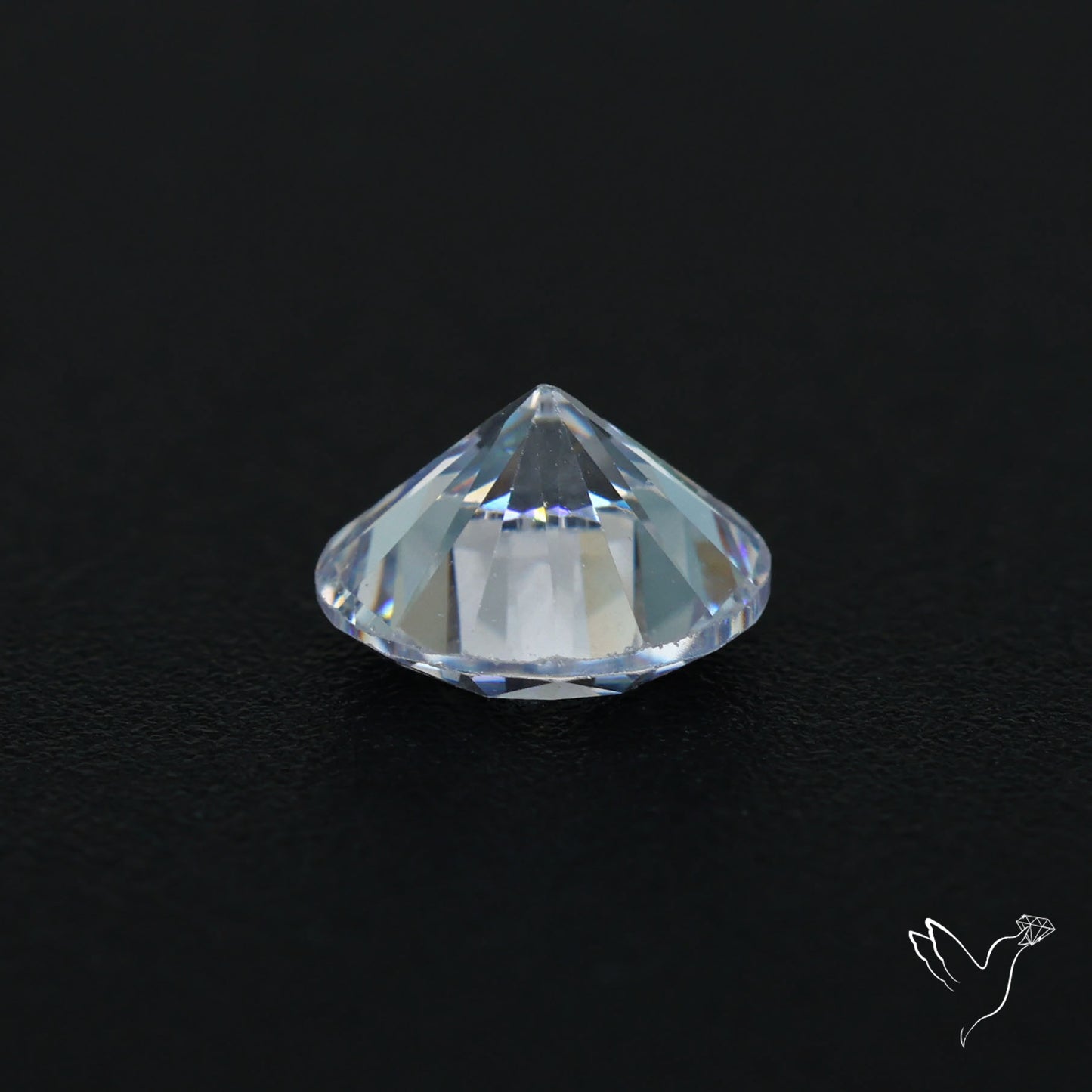 Faceted White Cubic Zirconia
