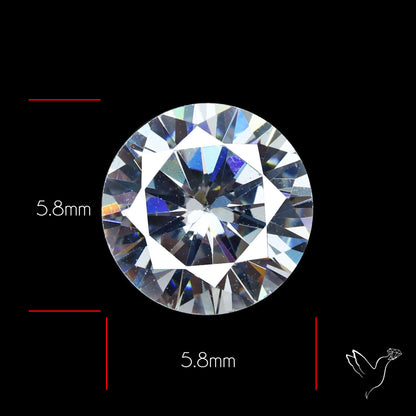 Faceted White Cubic Zirconia