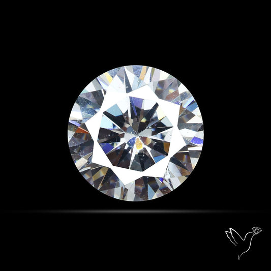 Faceted White Cubic Zirconia