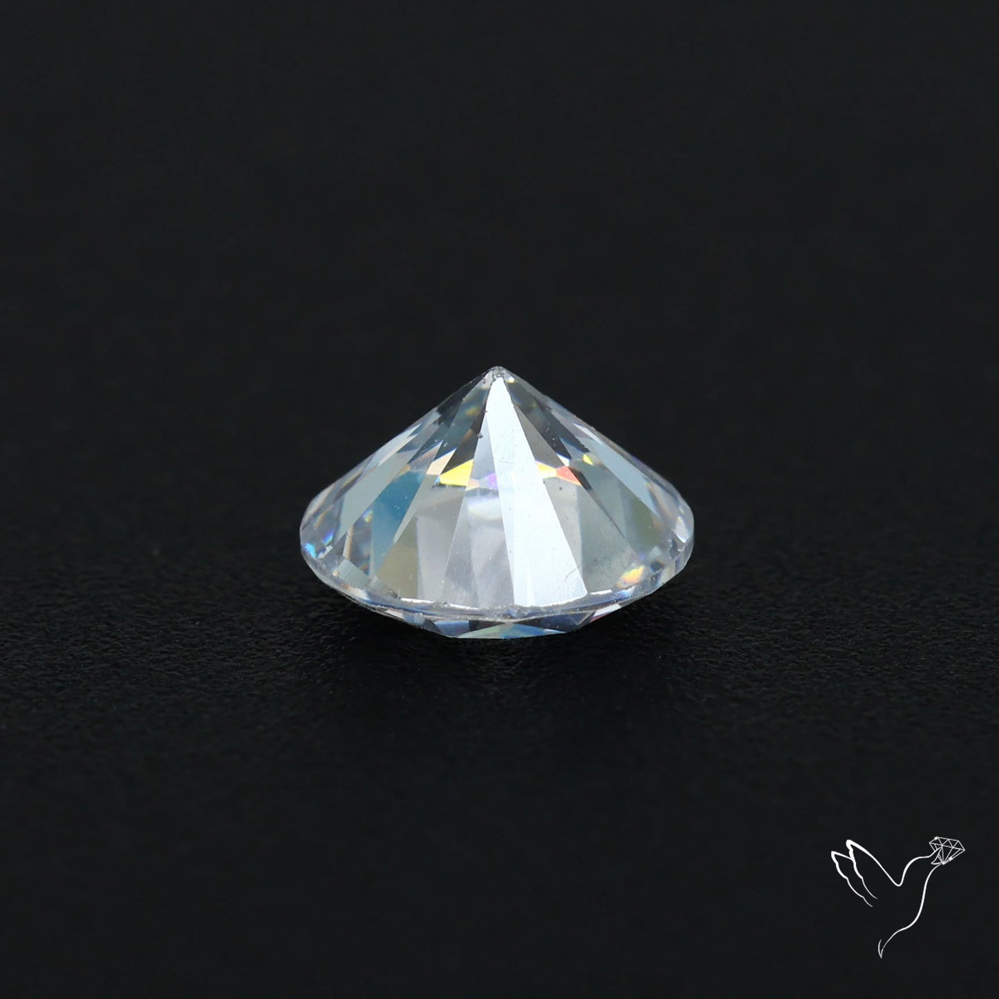 Faceted White Cubic Zirconia