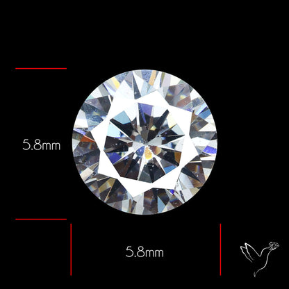 Faceted White Cubic Zirconia