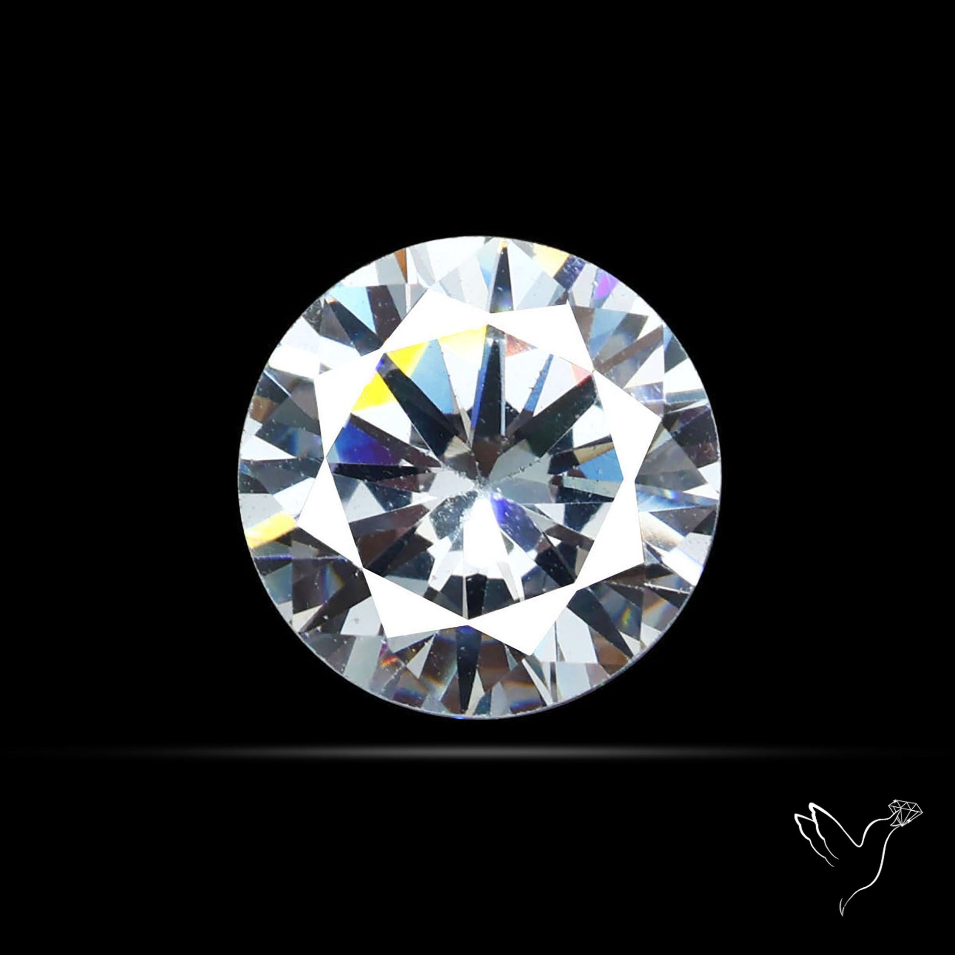 Faceted White Cubic Zirconia