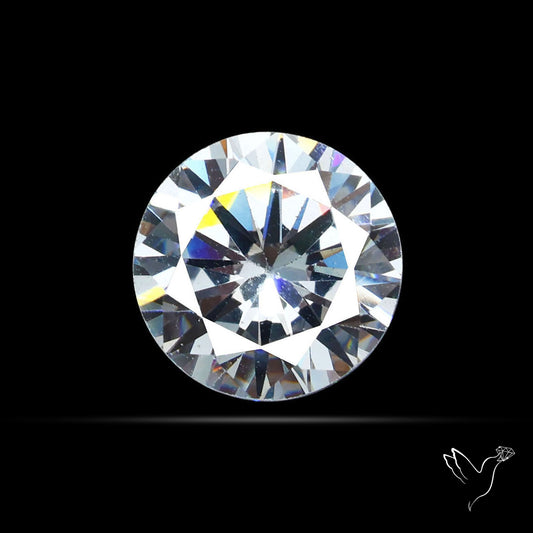 Faceted White Cubic Zirconia