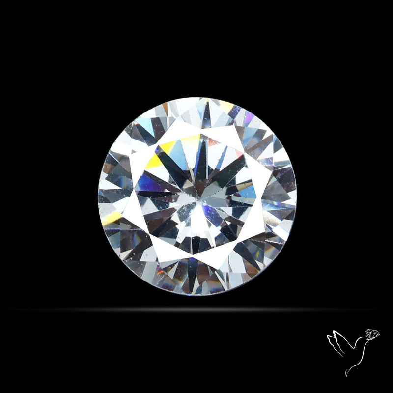 Faceted White Cubic Zirconia