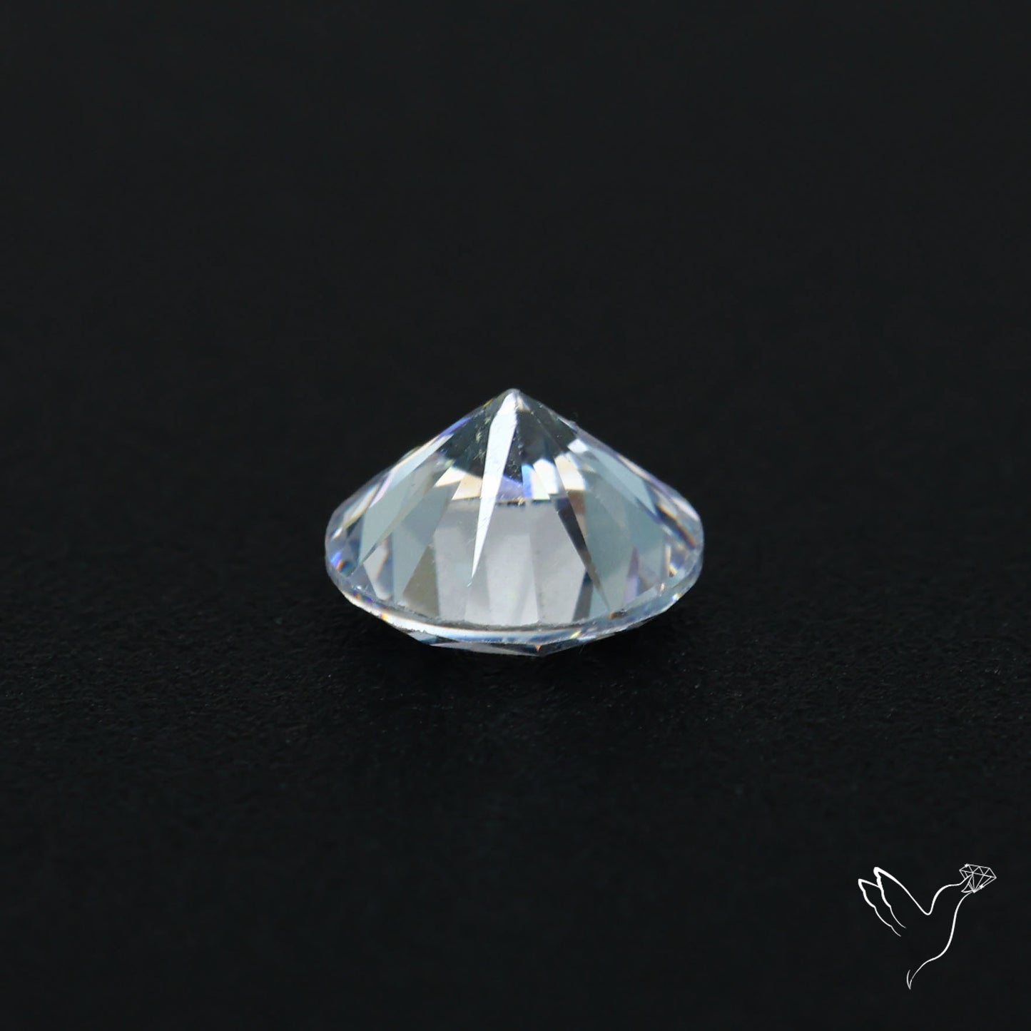 Faceted White Cubic Zirconia