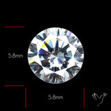 Faceted White Cubic Zirconia
