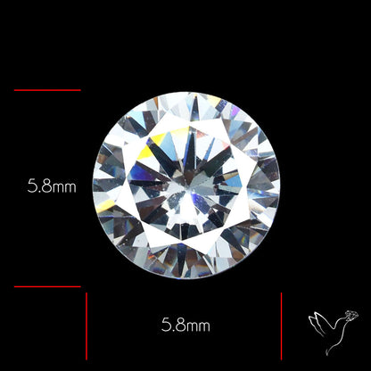 Faceted White Cubic Zirconia