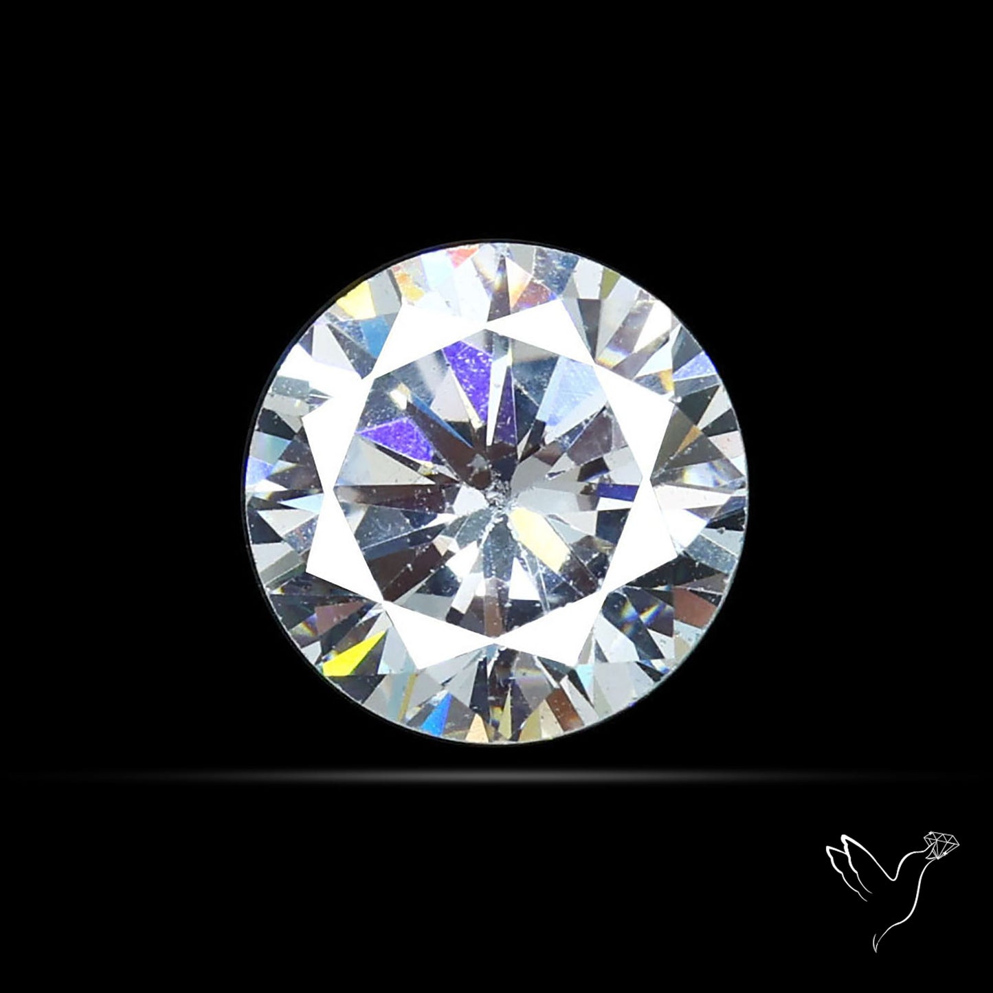 Faceted White Cubic Zirconia