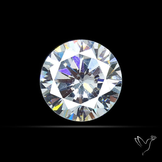 Faceted White Cubic Zirconia