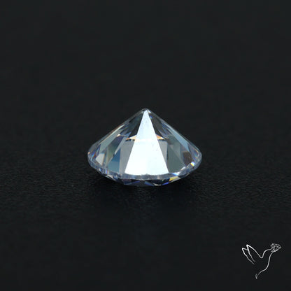 Faceted White Cubic Zirconia