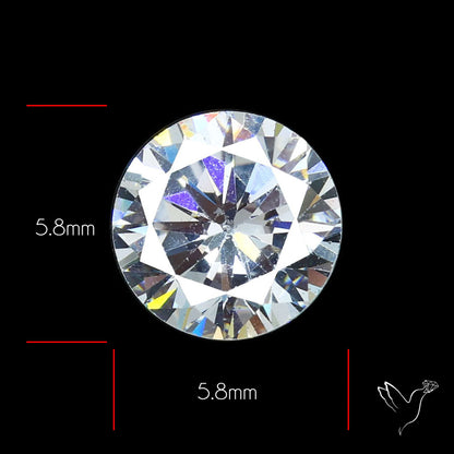Faceted White Cubic Zirconia