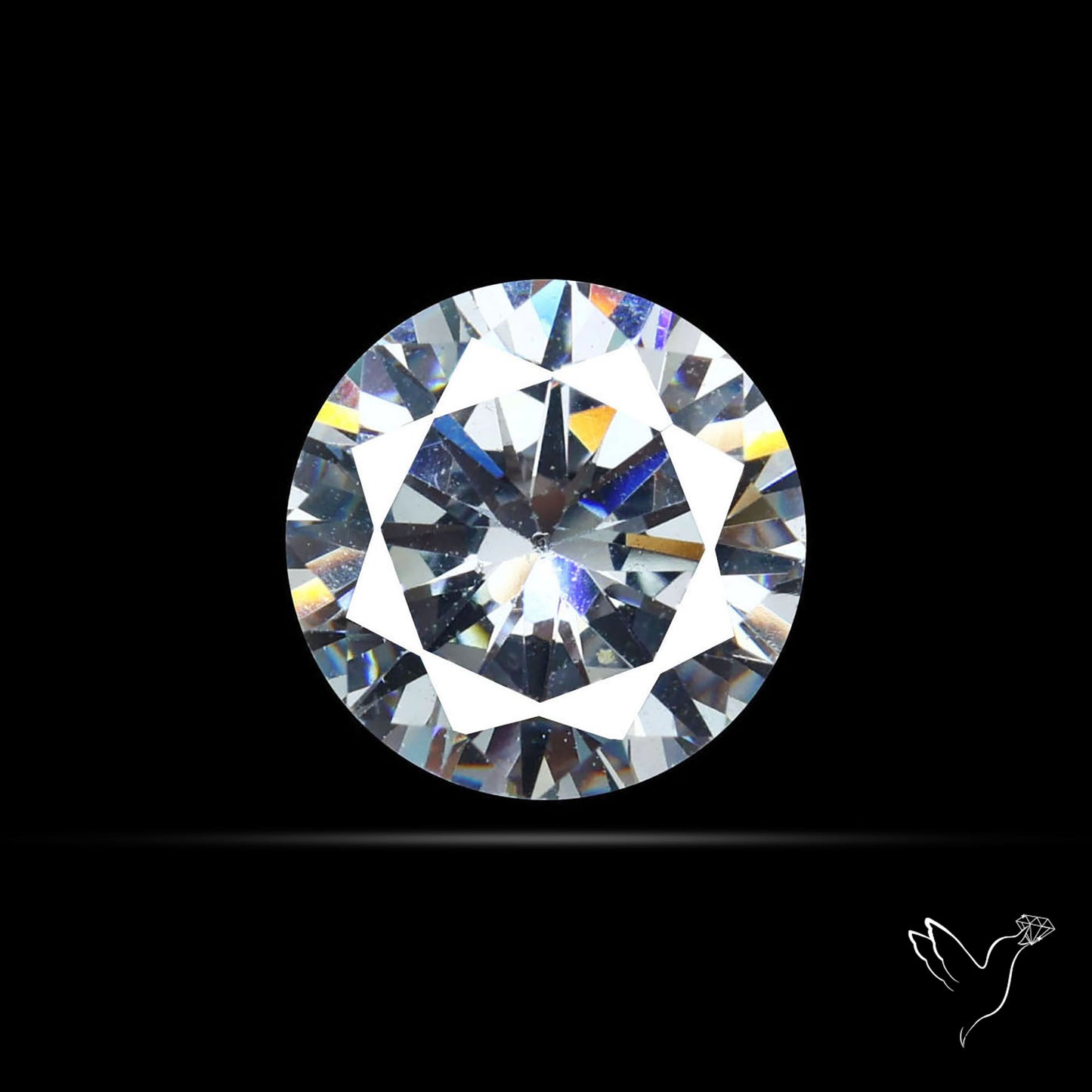 Faceted White Cubic Zirconia