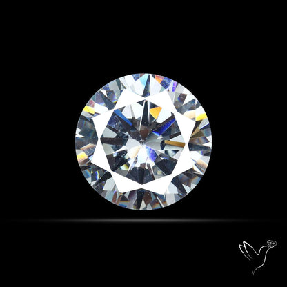 Faceted White Cubic Zirconia