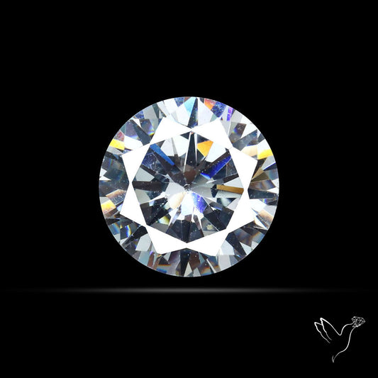 Faceted White Cubic Zirconia
