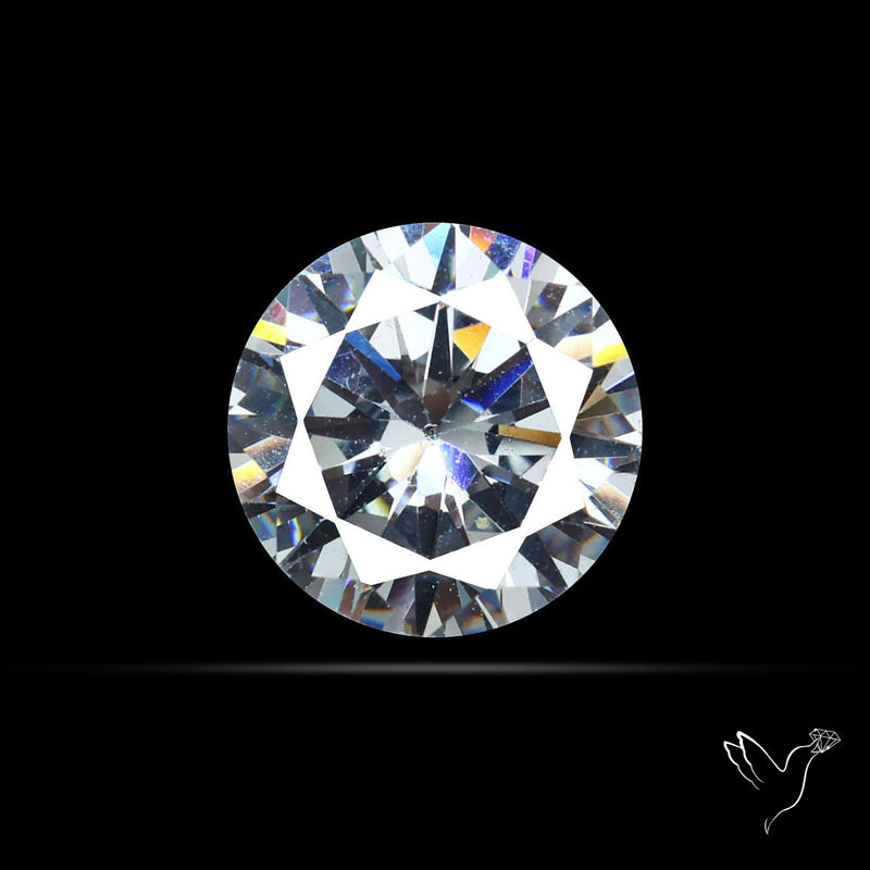 Faceted White Cubic Zirconia