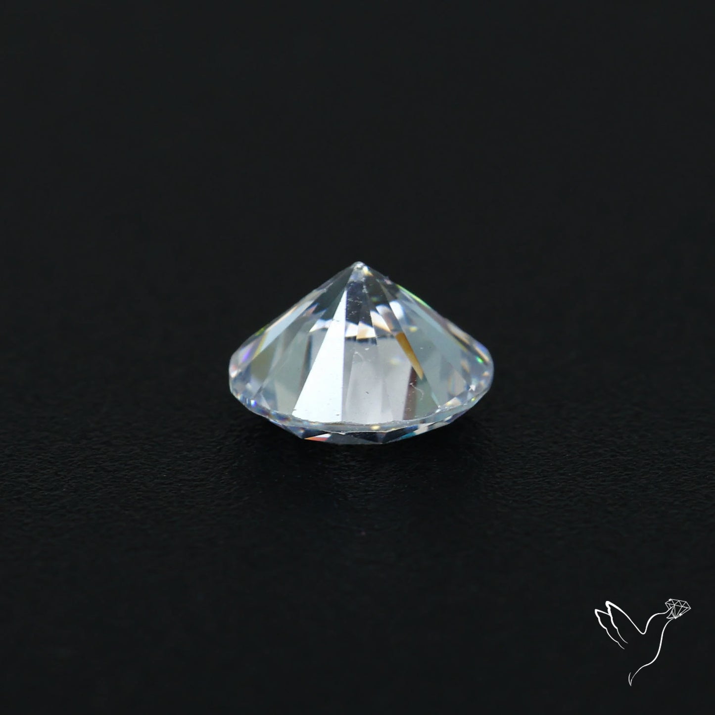 Faceted White Cubic Zirconia
