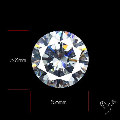 Faceted White Cubic Zirconia