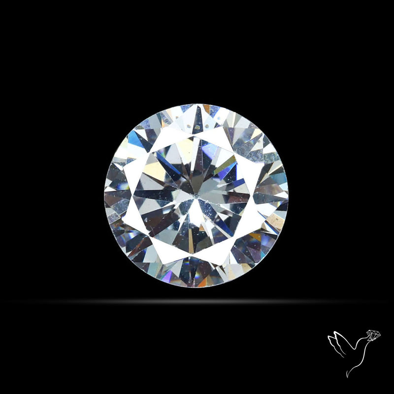 Faceted White Cubic Zirconia