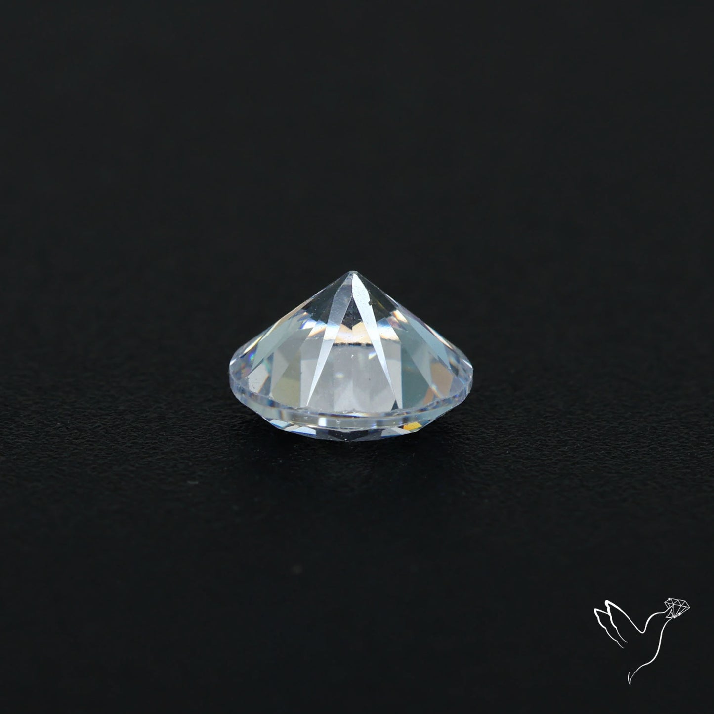 Faceted White Cubic Zirconia