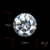 Faceted White Cubic Zirconia