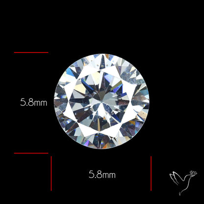 Faceted White Cubic Zirconia