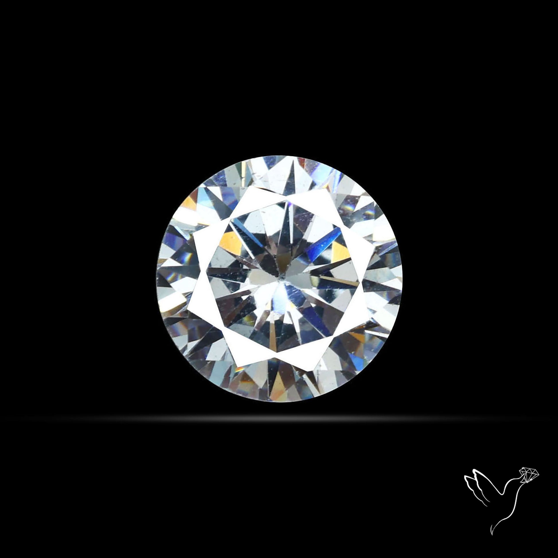 Faceted White Cubic Zirconia