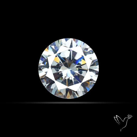 Faceted White Cubic Zirconia