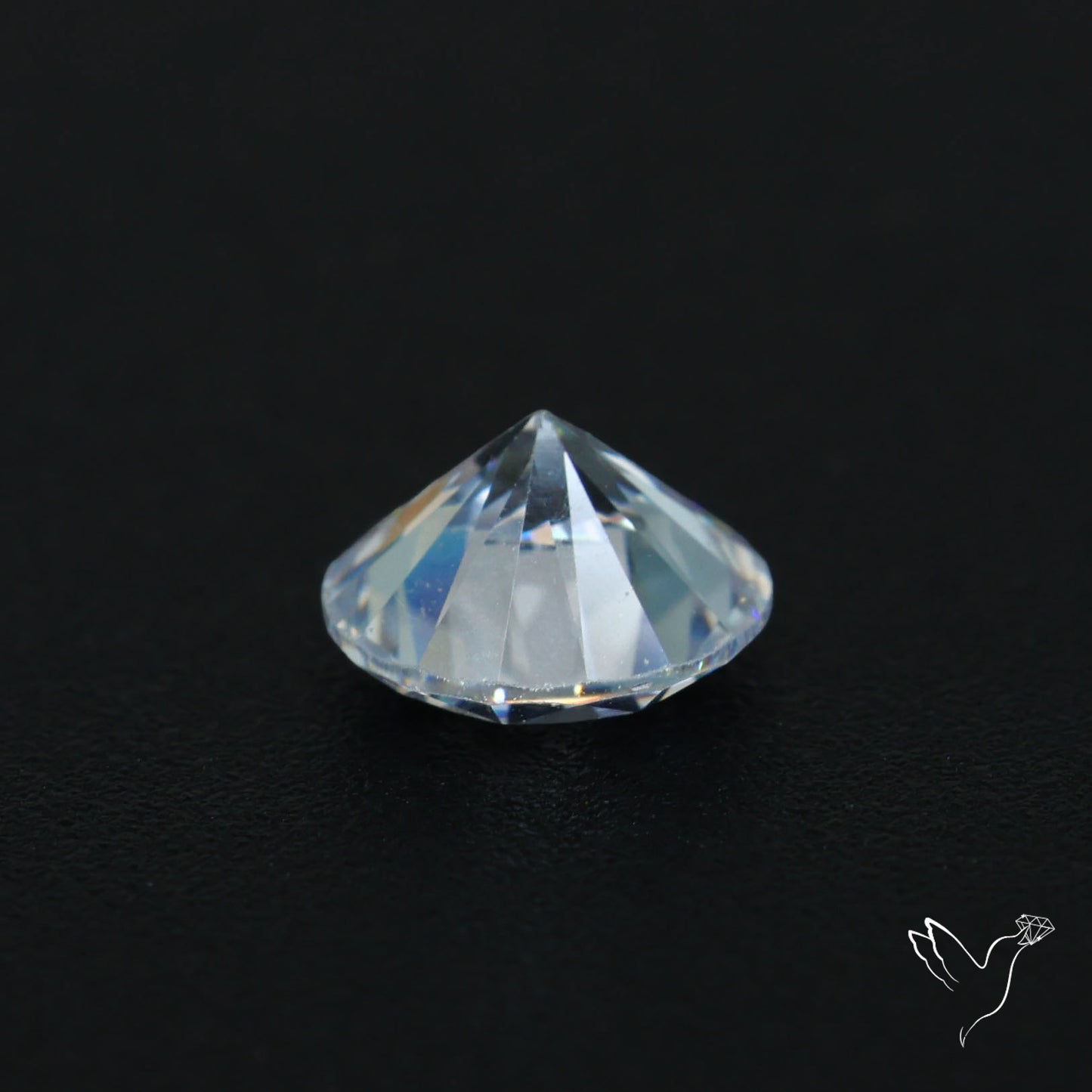 Faceted White Cubic Zirconia