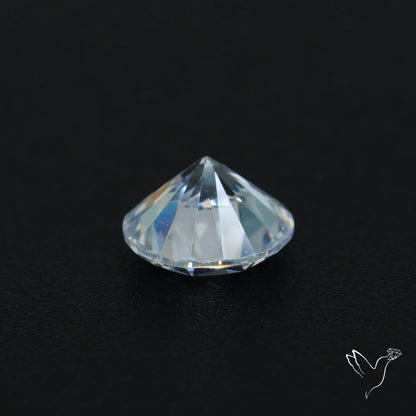 Faceted White Cubic Zirconia