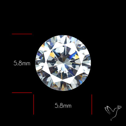 Faceted White Cubic Zirconia