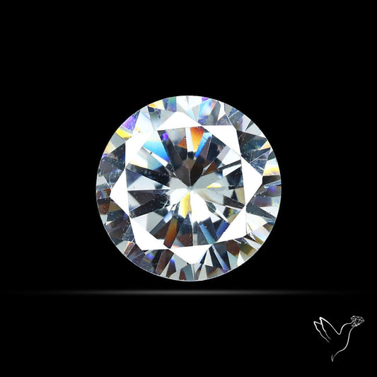 Faceted White Cubic Zirconia