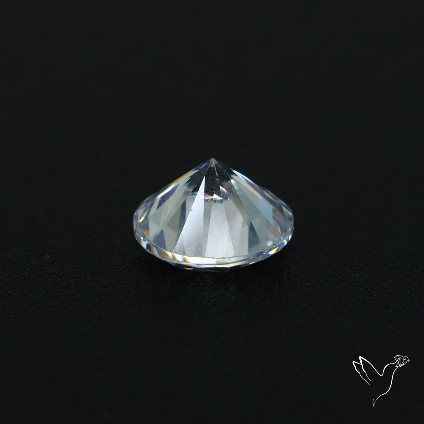 Faceted White Cubic Zirconia