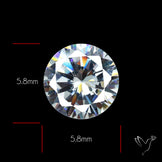 Faceted White Cubic Zirconia